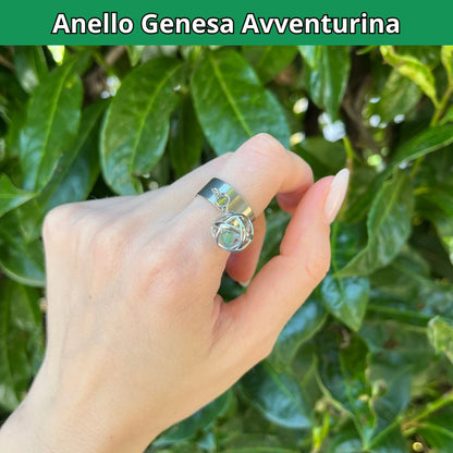Anello ciondolo Genesa Avventurina