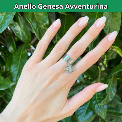 Anello ciondolo Genesa Avventurina