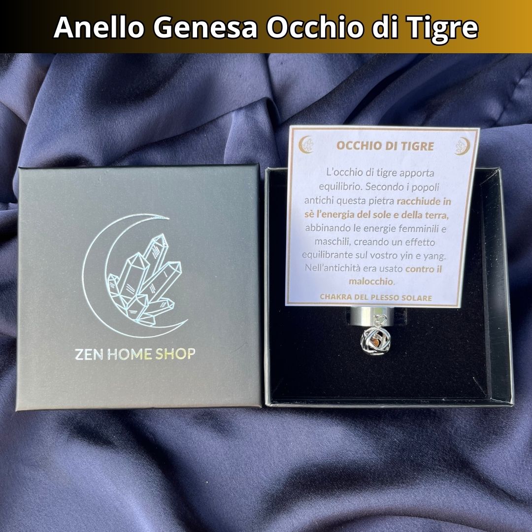 Anello ciondolo Genesa Occhio di Tigre