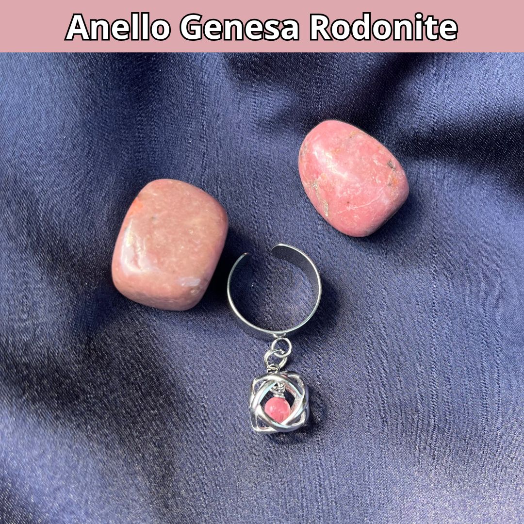 Anello ciondolo Genesa Rodonite