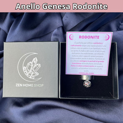 Anello ciondolo Genesa Rodonite