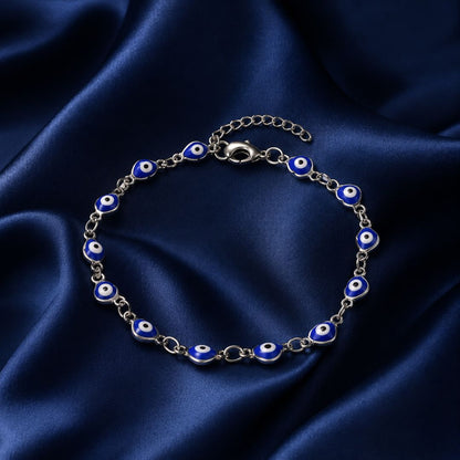 Bracciale Occhio Turco con Cuori Smaltati – Acciaio Inox 304