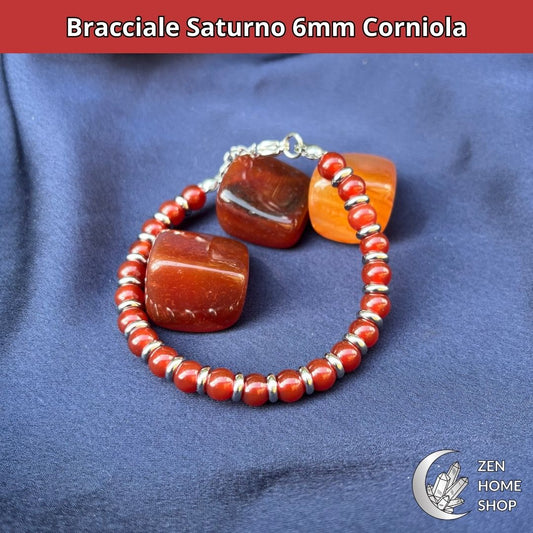 Bracciale Saturno Corniola da 6 mm