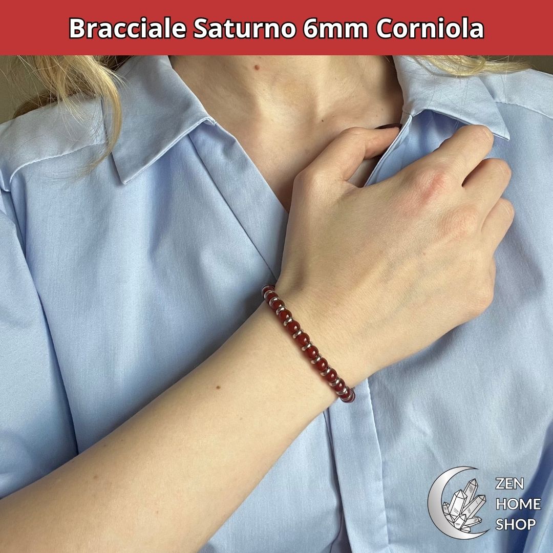 Bracciale Saturno Corniola da 6 mm