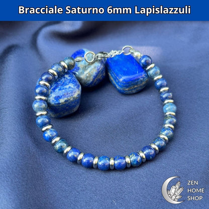 Bracciale Saturno Lapislazzuli da 6 mm