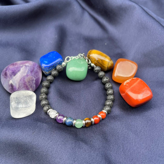 Bracciale Lava Saturno 7 Chakra