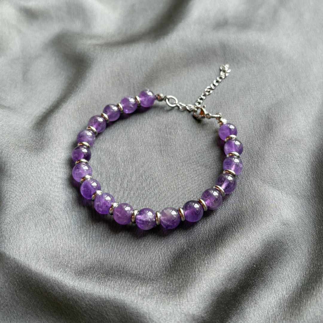 Bracciale Saturno 8mm Ametista