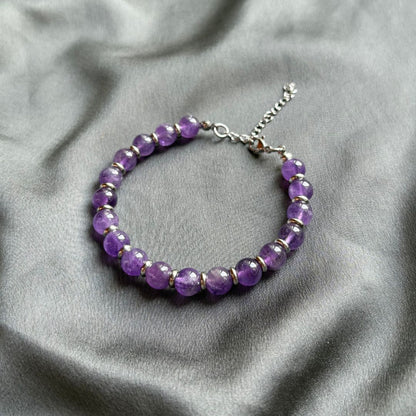 Bracciale Saturno 8mm Ametista