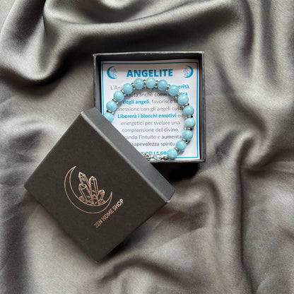 Bracciale Saturno 8mm Angelite
