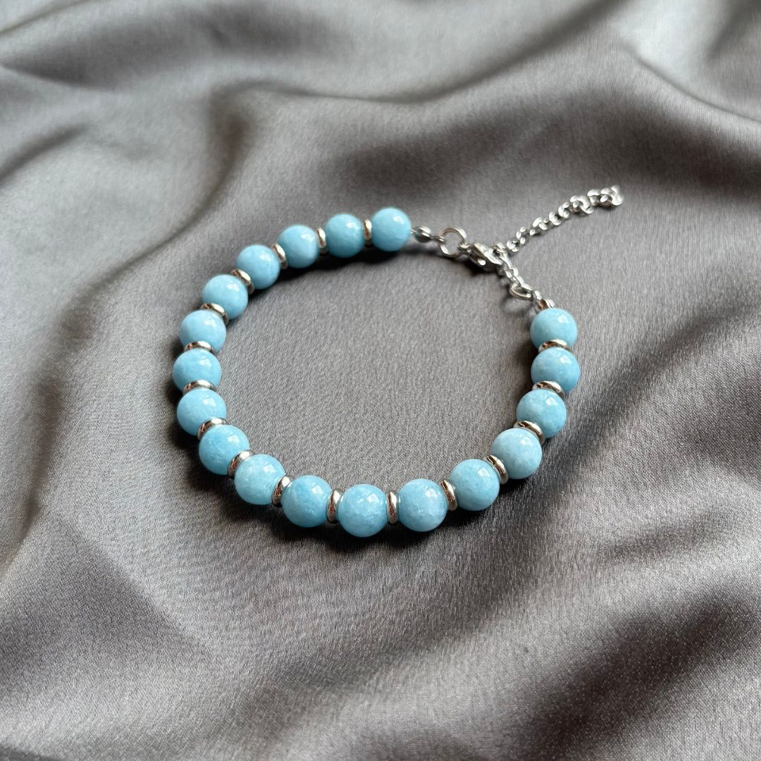 Bracciale Saturno 8mm Angelite