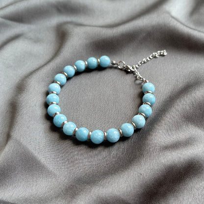 Bracciale Saturno 8mm Angelite
