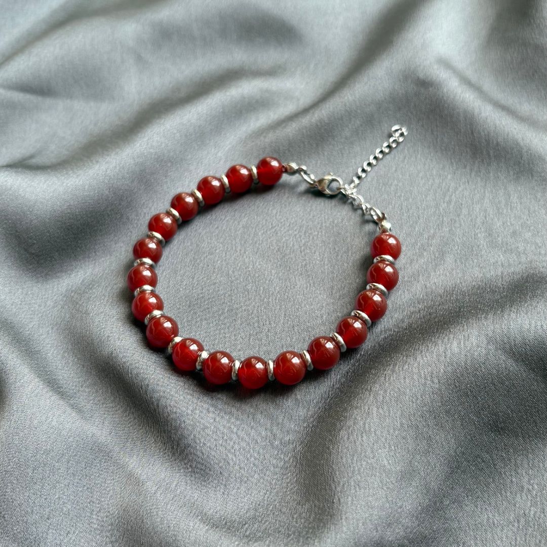 Bracciale Saturno 8mm Corniola