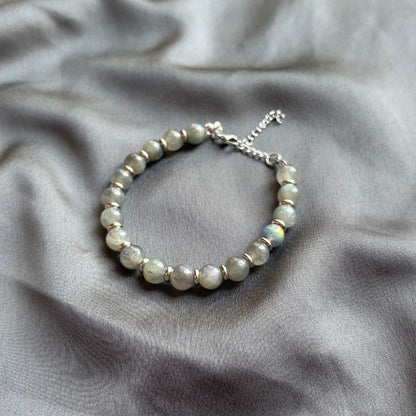 Bracciale Saturno 8mm Labradorite