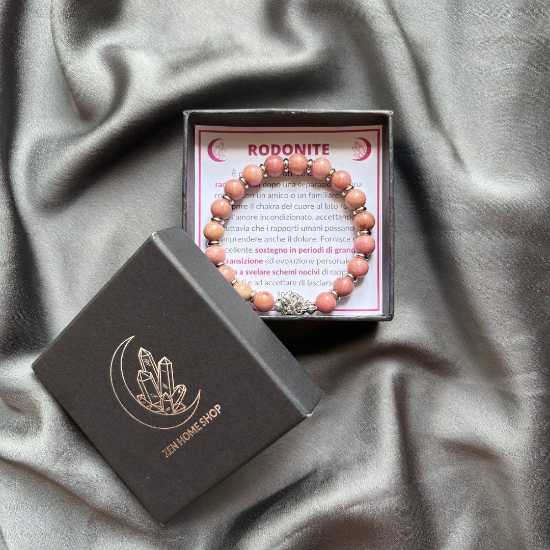 Bracciale Saturno 8mm Rodonite