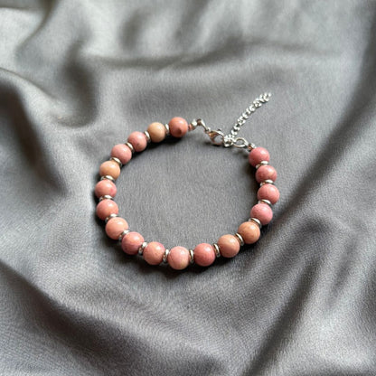 Bracciale Saturno 8mm Rodonite