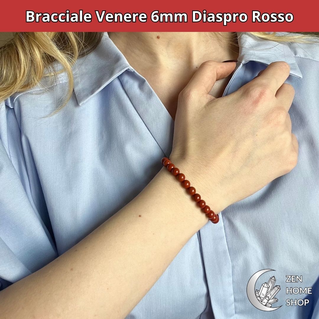 Bracciale Venere Diaspro Rosso da 6 mm
