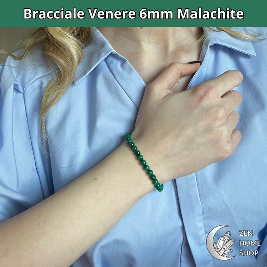 Bracciale Venere Malachite da 6 mm