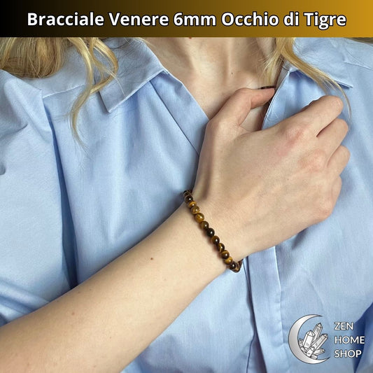 Bracciale Venere Occhio di Tigre da 6 mm