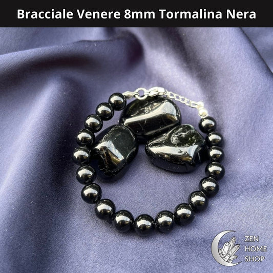 Bracciale Venere Tormalina Nera da 8mm