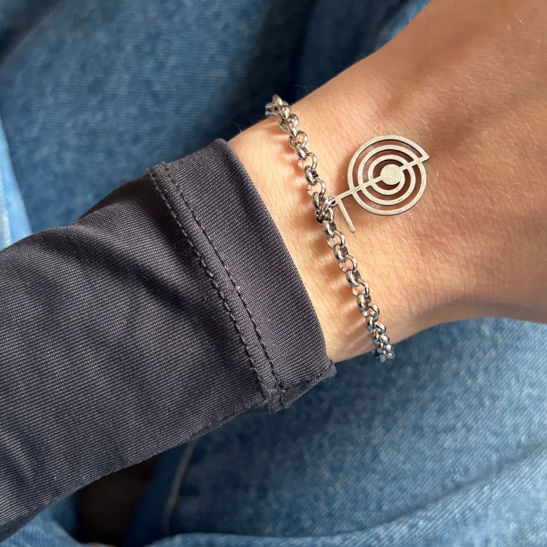 Bracciale acciaio con charm Choku Rei