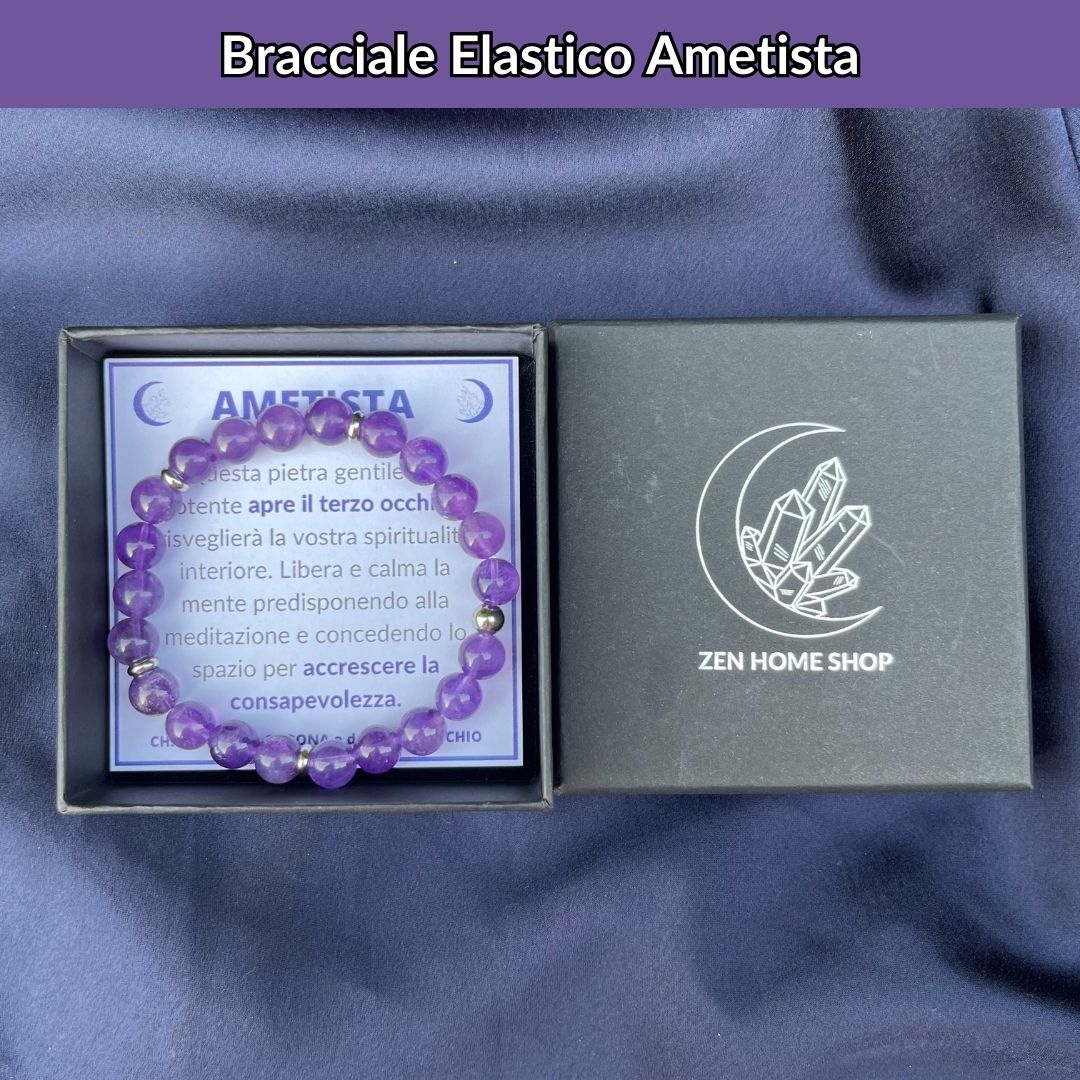 Bracciale Elastico Ametista da 8mm