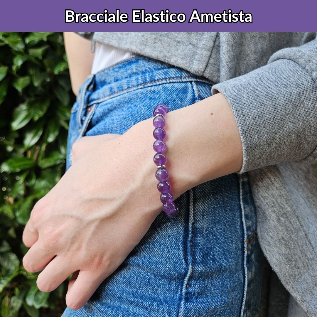 Bracciale Elastico Ametista da 8mm