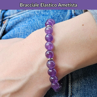 Bracciale Elastico Ametista da 8mm