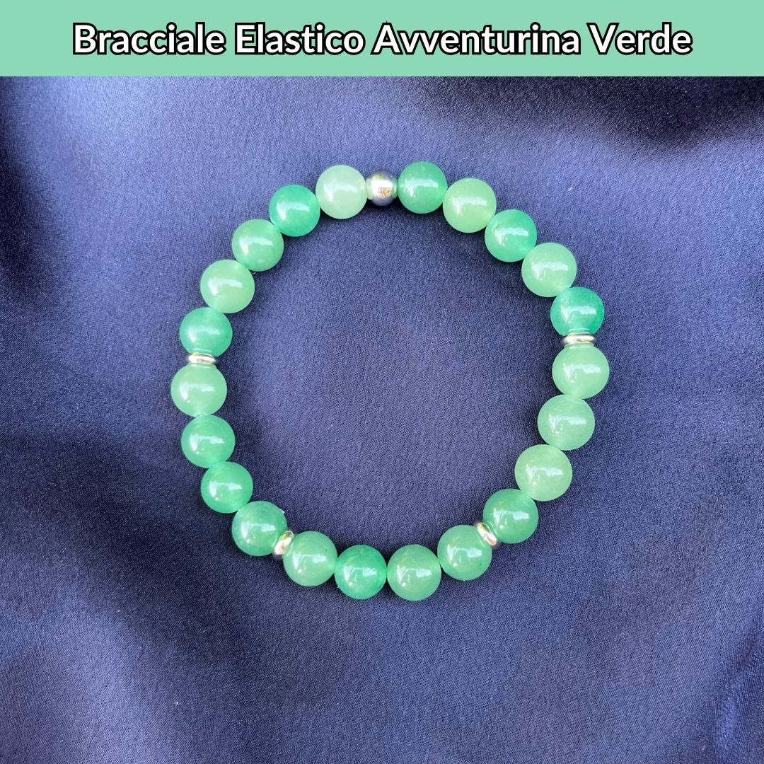 Bracciale Elastico Avventurina Verde da 8mm