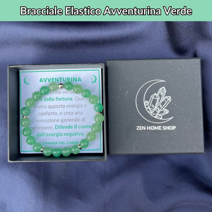 Bracciale Elastico Avventurina Verde da 8mm