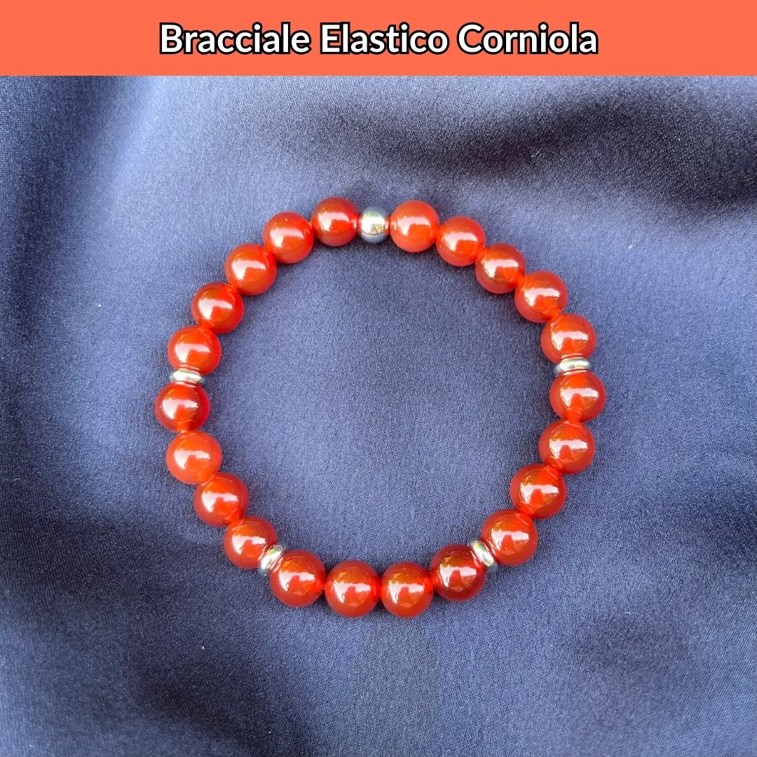 Bracciale Elastico Corniola da 8mm