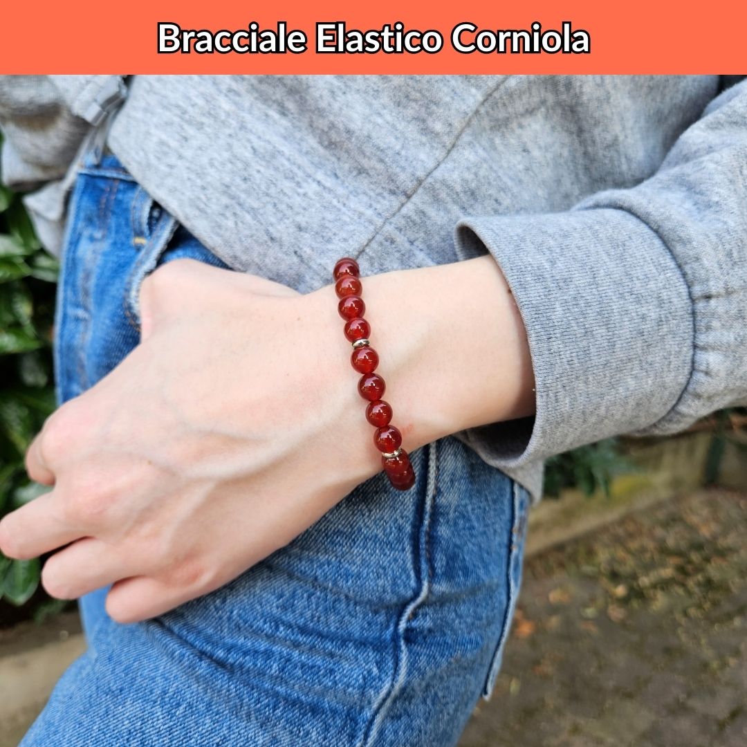 Bracciale Elastico Corniola da 8mm