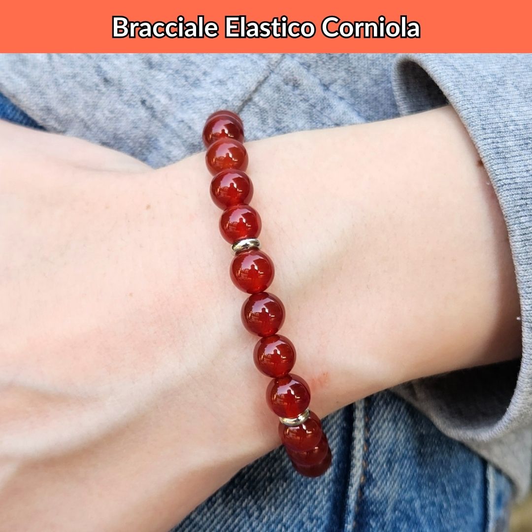Bracciale Elastico Corniola da 8mm