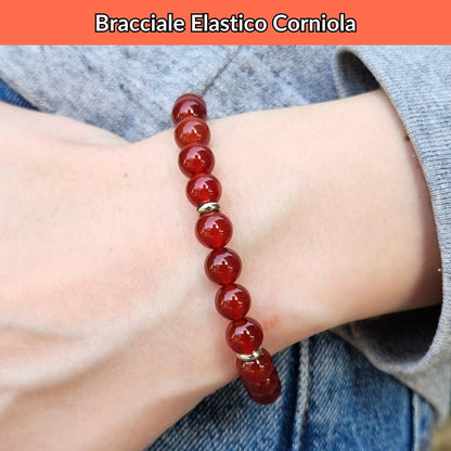 Bracciale Elastico Corniola da 8mm