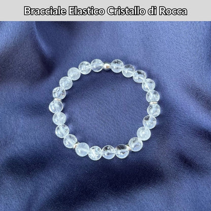 Bracciale Elastico Cristallo di Rocca da 8mm