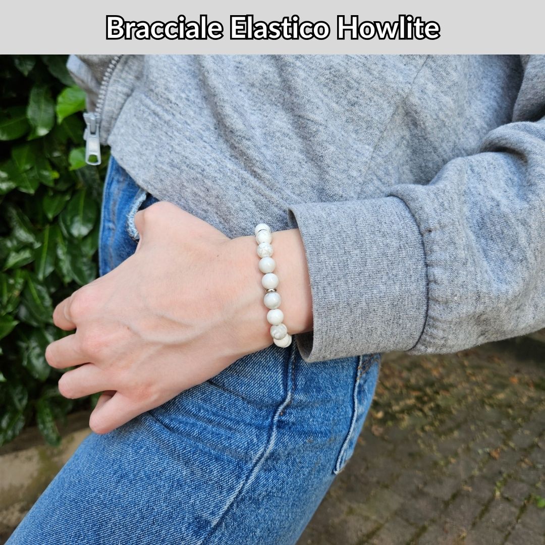 Bracciale Elastico Howlite da 8mm