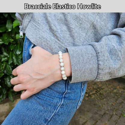 Bracciale Elastico Howlite da 8mm