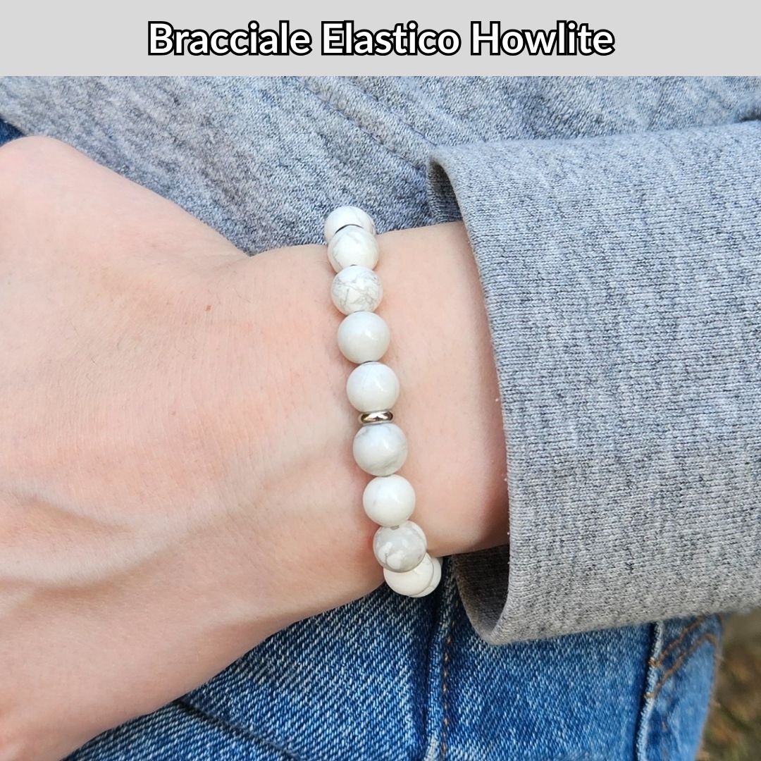 Bracciale Elastico Howlite da 8mm