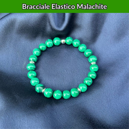 Bracciale Elastico Malachite da 8mm