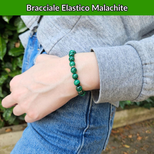 Bracciale Elastico Malachite da 8mm