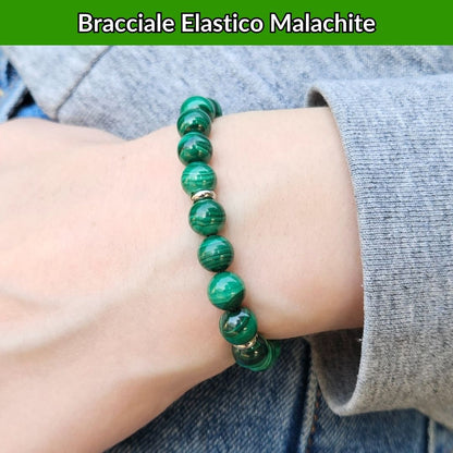 Bracciale Elastico Malachite da 8mm