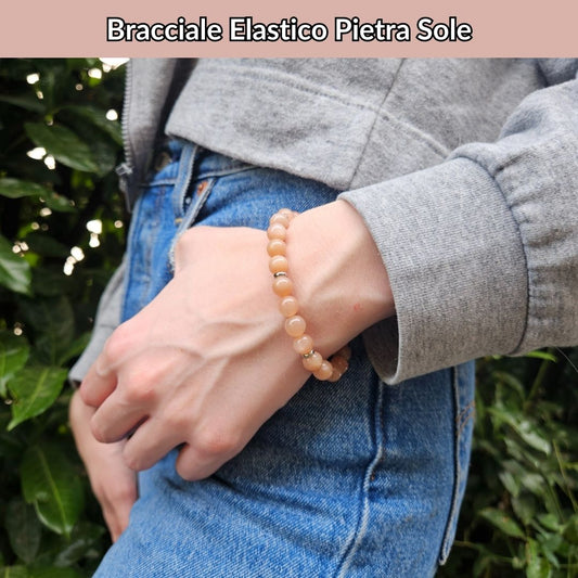 Bracciale Elastico Pietra Sole da 8mm