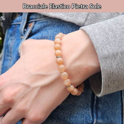 Bracciale Elastico Pietra Sole da 8mm