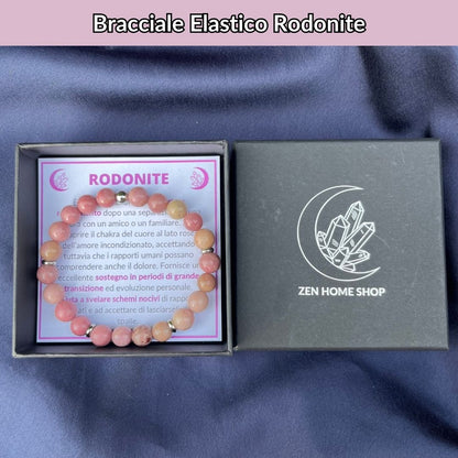 Bracciale Elastico Rodonite da 8mm