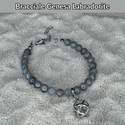Bracciale Pietra Naturale & Charm Genesina Labradorite