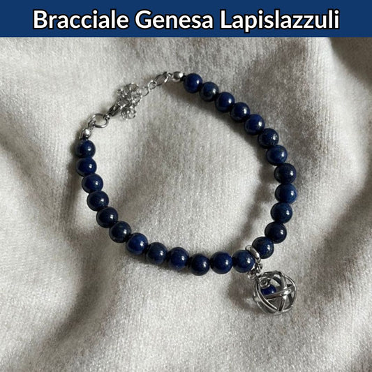 Bracciale Pietra Naturale & Charm Genesina Lapislazzuli