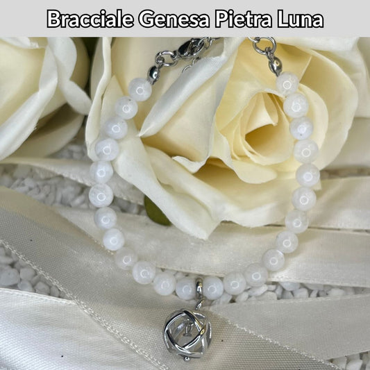 Bracciale Pietra Naturale & Charm Genesina Pietra Luna