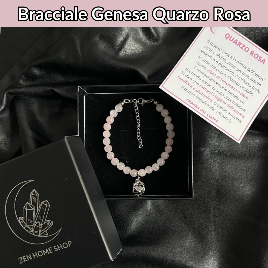 Bracciale Genesa Pietra Quarzo Rosa