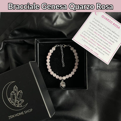 Bracciale Genesa Pietra Quarzo Rosa