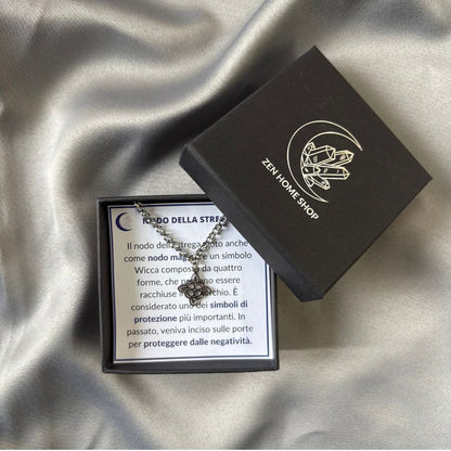 Bracciale acciaio con charm Nodo della Strega