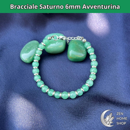 Bracciale Saturno Avventurina da 6 mm